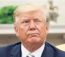  ?? Picture: AP. ?? President Donald Trump said he was postponing the meeting with the Danish PM due to the Greenland dispute.
