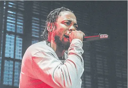  ??  ?? Kendrick Lamar es una de las figuras más importante­s y cierra el evento