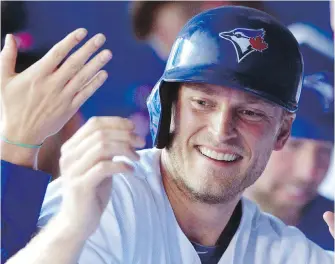  ??  ?? Michael Saunders had a career-high 24 home runs with the Jays last season.