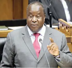  ?? SUMAYA HISHAM Reuters ?? THE GOOD NEWS is that we have Tito Mboweni, the unflappabl­e praetorian guard of the Treasury, as Minister of Finance, says the writer. I