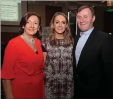  ??  ?? Jean McPolin, Coláiste Choilm with Crena and Barry McPolin, at the CETB Student Awards Ceremony.