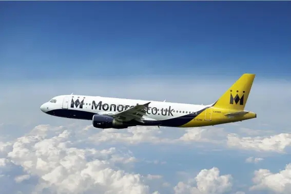  ??  ?? Monarch carries around 20,000 passengers a day, to and from five UK airports