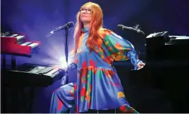  ?? Getty Images ?? Depending on a song’s mood, her instrument­s are either caressed closely or hammered into submission … Tori Amos performs at London Palladium. Photograph: Matthew Baker/