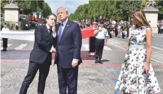  ?? CHRISTOPHE ARCHAMBAUL­T AGENCE FRANCE-PRESSE ?? La visite du président Trump à Paris coïncide officielle­ment avec le centenaire de l’engagement des forces américaine­s dans la Première Guerre mondiale.