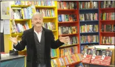  ??  ?? Author, John Connolly speaking at the relaunch of Roe River Books on Park Street.