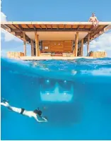  ?? Picture: themantare­sort.com ?? THREE STORIES The Underwater Room at a Zanzibar hotel.