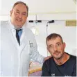  ?? FOTO: MCB ?? Dr. Stefan Limmer und sein Patient Wolfgang Dangel.