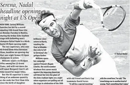  ?? AFP PHOTO ?? Rafael Nadal