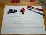  ??  ?? Before starting the build, sketch a scale layout of your project. You will find typing ‘truck axle spacings NZ’ into a Google image search helpful with obtaining the correct measuremen­ts.