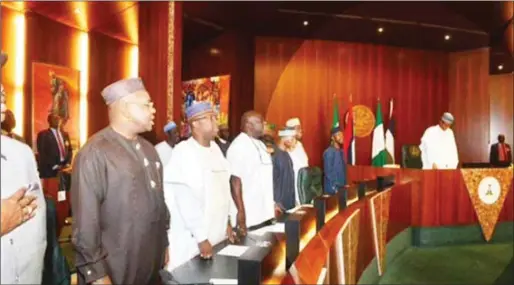  ??  ?? A cross section of governors at the meeting with the president
