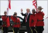  ?? EVAN VUCCI — THE ASSOCIATED PRESS ?? President Donald Trump arrives for the G7 Summit on Friday in Canadian Forces Base Bagotville, Canada.
