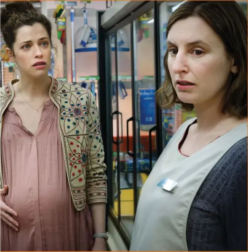  ??  ?? Jessica De Gouw as Meghan Shaughness­y, and Laura Carmichael as Agatha Fyfle star in the new BBC One drama, The Secrets She Keeps