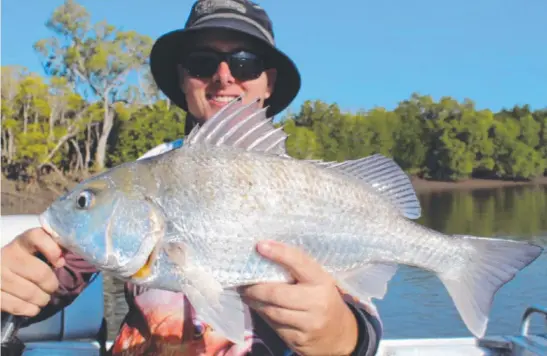  ?? HOOKED: Billy Green sorted through barra to find this top quality Haughton River grunter. ??