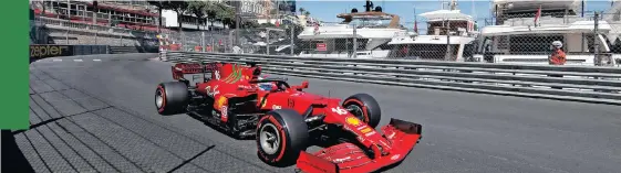  ?? GONZALO FUENTES Reuters ?? FERRARI’S Charles Leclerc in action during practice. |