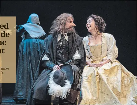  ?? EMILY COOPER SHAW FESTIVAL ?? Tom Rooney and Deborah Hay star in the Shaw Festival's production of 'Cyrano de Bergerac,' which opened Thursday at the Royal George Theatre. It continues to Oct. 20.