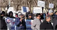  ?? PTI ?? Hundreds of highly-skilled Indian workers hold a rally to end the per-country limit on legal permanent residency in front of the White House in Washington, D.C on Saturday. —