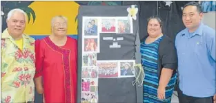  ??  ?? CHERISH MOMENTS: Reverend Taihia and Kapuna Hasini with Laloifi and Navy Salatielu opened their albums to share their treasured moments for Children’s Week.