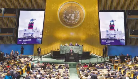  ?? FOTOS: AFP ?? La Asamblea General de la ONU arrancó con el mensaje de Guterres