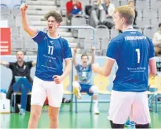  ?? FOTO: PR/GÜNTER KRAM ?? Benedikt Waldinger und die Volley YoungStars haben allen Grund zur Freude.