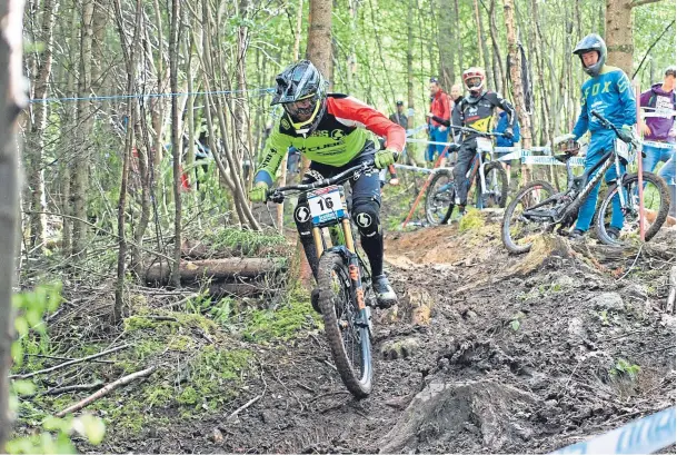  ??  ?? RARING TO GO: Greg Williamson is eyeing victory in this weekend’s UCI mountain bike world cup event at Fort William