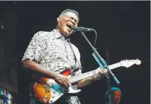  ??  ?? Robert Cray and his band were a highly anticipate­d act which did not disappoint.