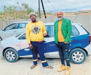  ?? Picture: SUPPLIED ?? NEW LIFE: Mmiselo Mnyaka, 23, left, is the proud of owner of Rural Boy Shuttle services after he was given the company by his employer, Zukisani Nohaji.