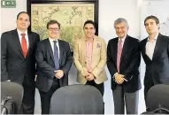  ?? CORTESíA ?? Luis Fernando Cabrera, Luis Fernando Andrade, Carlos Rosado, Juan Martín Caicedo y Alfredo Carbonell.