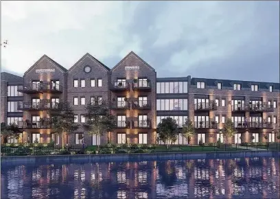  ??  ?? PERMISSION GRANTED BY JUST ONE VOTE: Hillingdon’t planning panel approved Howarth Homes’ 52-flat developmen­t Waterloo Wharf on Wednesday last week – the homes had already been sold