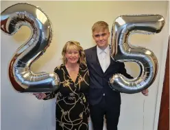  ?? ?? Debbie Hunter establishe­d AllNeeds Recruitmen­t 25 years ago. She is pictured with her grandson Dylan Hunter who recently joined the firm.