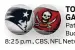  ??  ?? Patriots at Buccaneers, 8:25 p.m., CBS, NFL Network, 92.9