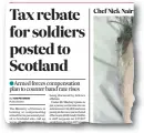  ??  ?? 0 How The Scotsman revealed MOD fears over tax discrepanc­y