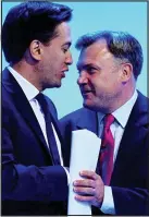  ??  ?? Distrust: Ed Miliband and Ed Balls