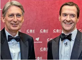 ??  ?? Old pals: Philip Hammond and George Osborne dined together