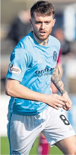  ?? Picture: SNS. ?? Brad Spencer was a big hit with Forfar last season as he helped the Loons finish second in the league before securing a return to full-time football with Raith Rovers.