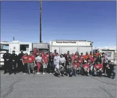  ?? PHOTO COURTESY AMERICAN RED CROSS SOUTHERN CALIFORNIA REGION ?? Volunteers from the American Red Cross Southern California Region and the Imperial County Fire Department pose for a photo for the “Sound the Alarm” home fire safety event in Imperial County.