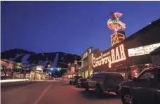  ??  ?? Visitors looking to step back into time to the Old West should pay a visit to Jackson’s iconic Million Dollar Cowboy Bar.