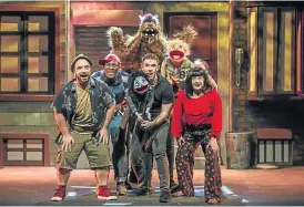  ?? /Christiaan Kotze ?? Clowning around: Avenue Q ensemble add colour to the Cape Town entertainm­ent scene.