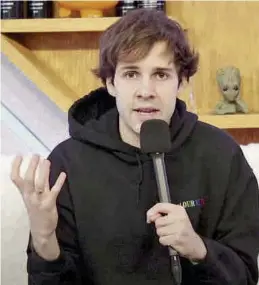  ?? YOUTUBE ?? El célebre ’youtuber’ David Dobrik.