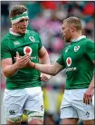  ??  ?? JOB DONE: Ireland’s Dan Leavy (left) and Keith Earls