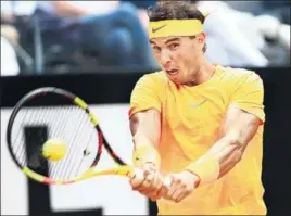  ?? REUTERS ?? ■ Spain's Rafael Nadal had lost in the quarterfin­als of Italian Open in each of the last three years.