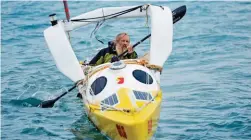  ??  ?? Le kayak customisé d'Olek Doba. DR