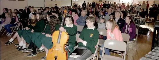  ??  ?? Music students at FCJ waiting to perform at the open night.