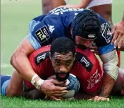  ?? Daniel Ikpefan aura été le Toulonnais le plus en vue à Montpellie­r. (Photo AFP) ??