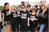  ?? AP FILE PHOTO BY RICHARD SHOTWELL ?? In this file photo, celebrity publicist Nanci Ryder, center, appears with actresses Angie Harmon, from left, Reese Witherspoo­n, Courteney Cox and Renee Zellweger, right, at the 2015 ALS Walk in Los Angeles.