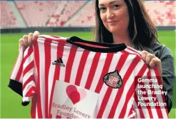  ??  ?? Gemma launching the Bradley Lowery Foundation