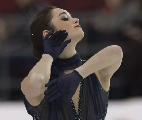  ?? ADRIAN WYLD/THE CANADIAN PRESS ?? Kaetlyn Osmond’s best finish at the world championsh­ips was eighth place four years ago, but she is a different, more polished skater now.