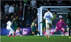  ?? Adam Davy/PA ?? Crysencio Summervill­e (left) puts Leeds ahead in extra-time with a fine solo goal. Photograph: