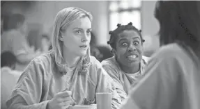  ?? PAUL SCHIRALDI/AP ?? Taylor Schilling, left, and Uzo Aduba star in “Orange Is the New Black.” Its seventh and final season is due in 2019.