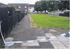  ??  ?? SCENE The house in Larne cordoned off