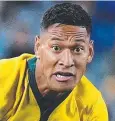  ??  ?? ANKLE INJURY: Israel Folau